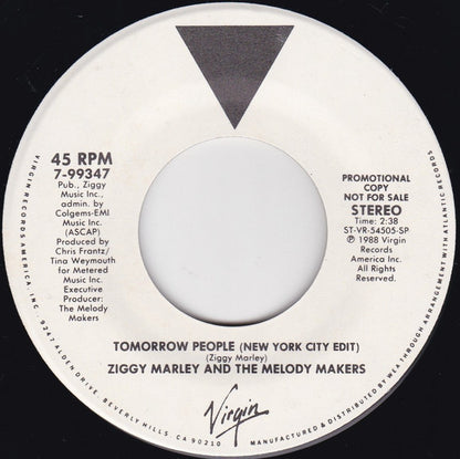 Ziggy Marley And The Melody Makers : Tomorrow People (7", Promo, Spe)