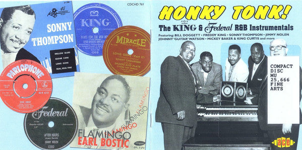 Various : Honky Tonk! The King & Federal R&B Instrumentals (CD, Comp, RM)