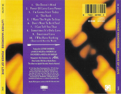 Luther Vandross : Power Of Love (CD, Album)