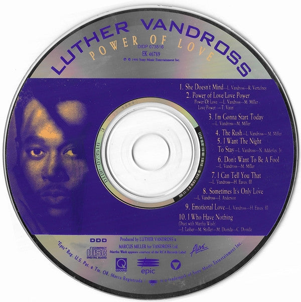 Luther Vandross : Power Of Love (CD, Album)