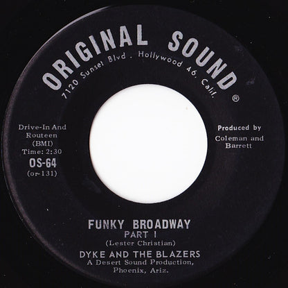 Dyke & The Blazers : Funky Broadway (7", Single)