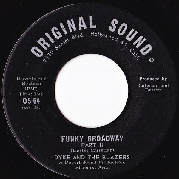 Dyke & The Blazers : Funky Broadway (7", Single)