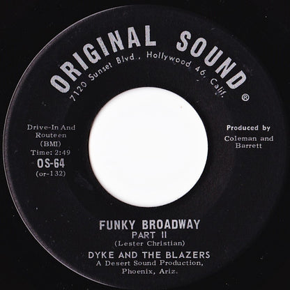 Dyke & The Blazers : Funky Broadway (7", Single)