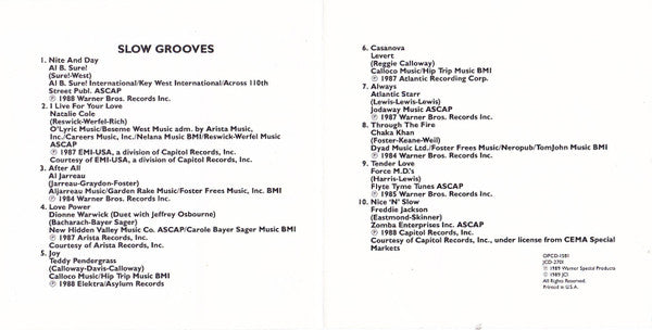 Various : Slow Grooves (CD, Comp)