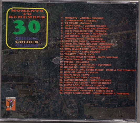 Various : Moments To Remember 30 Original Golden Oldies (CD, Comp)
