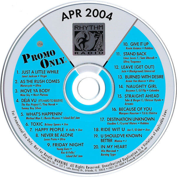 Various : Promo Only Rhythm Radio: April 2004 (CD, Comp, Promo)
