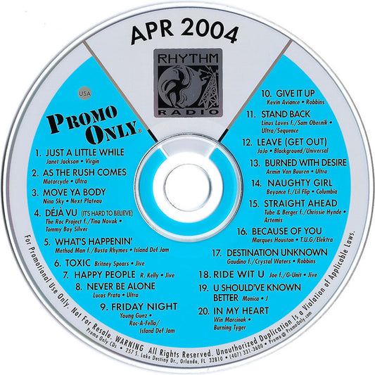 Various : Promo Only Rhythm Radio: April 2004 (CD, Comp, Promo)