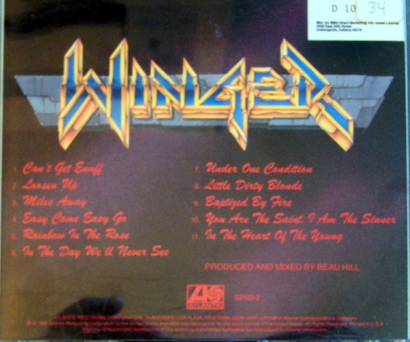 Winger : In The Heart Of The Young (CD, Album, Club)