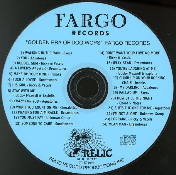 Various : The Golden Era Of Doowops: The Groups Of Fargo Records (CD, Comp)