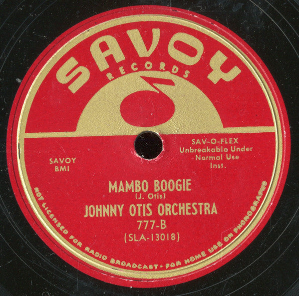 Johnny Otis And His Orchestra : Gee Baby / Mambo Boogie (10")
