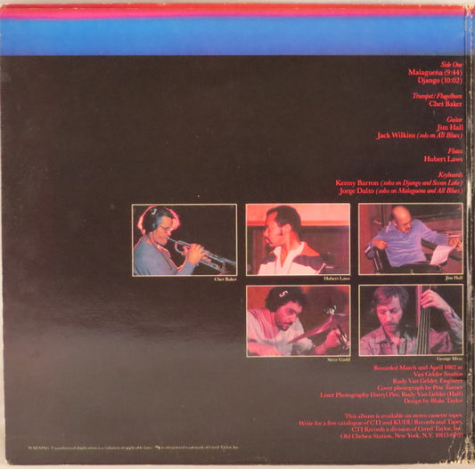 Chet Baker, Jim Hall, Hubert Laws : Studio Trieste (LP, Album, Gat)