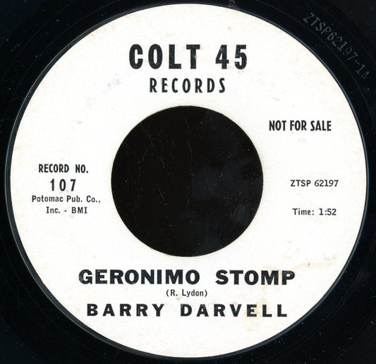 Barry Darvell : How Will It End? / Geronimo Stomp (7", Promo, Styrene)