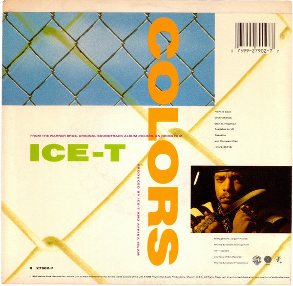 Ice-T : Colors / Squeeze The Trigger (7", Single)