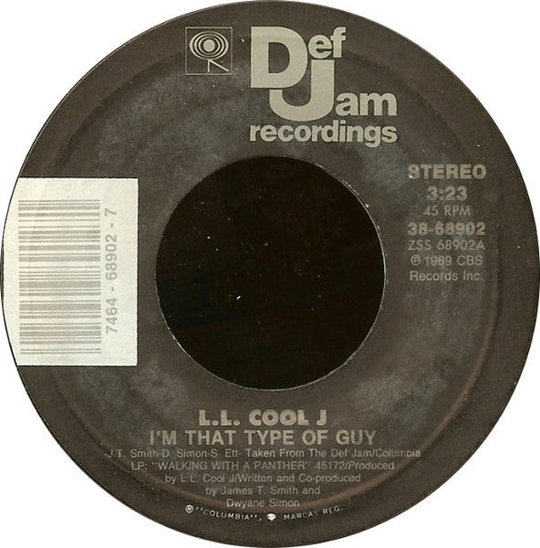 LL Cool J : I'm That Type Of Guy / It Gets No Rougher (7", Styrene)