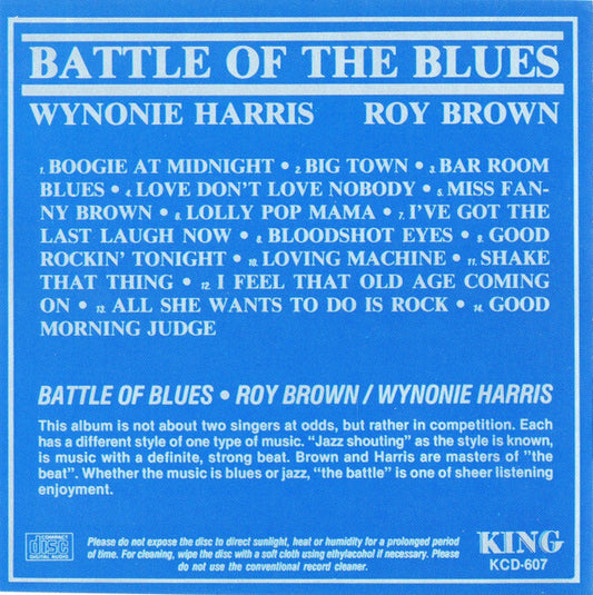 Wynonie Harris / Roy Brown : Battle Of The Blues (CD, Comp, RE)