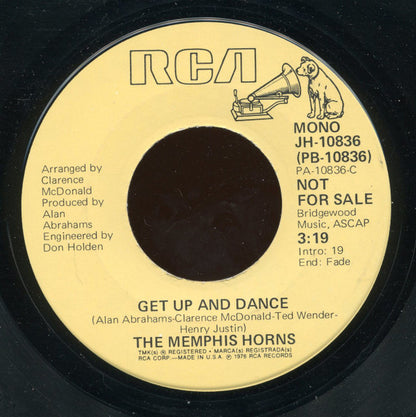 The Memphis Horns : Get Up And Dance (7", Mono, Promo)