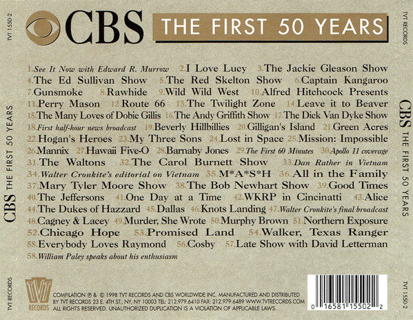 Various : CBS The First 50 Years (CD, Comp)