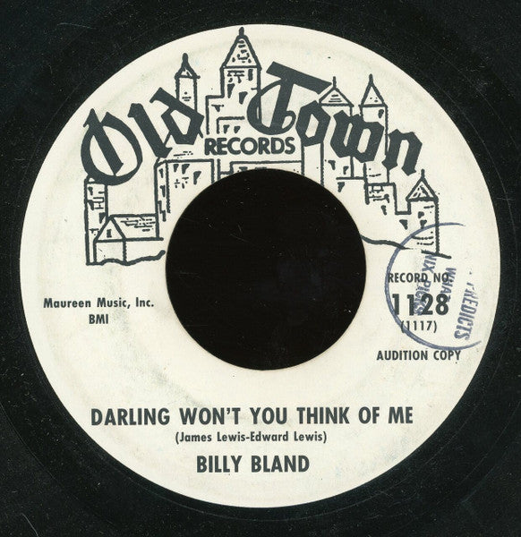 Billy Bland : Darling Won't You Think Of Me / How Many Hearts (7", Promo)