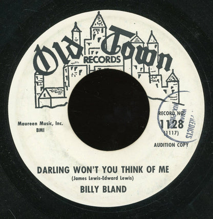 Billy Bland : Darling Won't You Think Of Me / How Many Hearts (7", Promo)