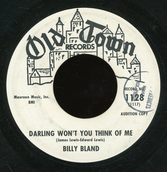 Billy Bland : Darling Won't You Think Of Me / How Many Hearts (7", Promo)