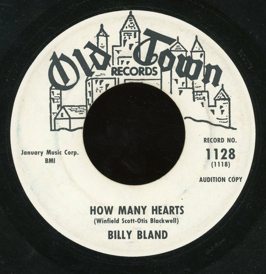 Billy Bland : Darling Won't You Think Of Me / How Many Hearts (7", Promo)