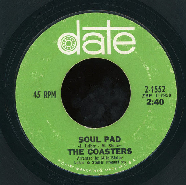 The Coasters : Soul Pad / Down Home Girl (7", Single, Styrene, Ter)