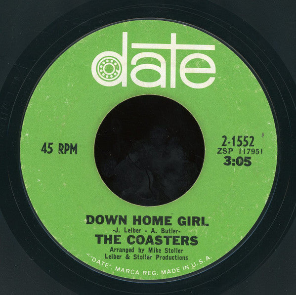 The Coasters : Soul Pad / Down Home Girl (7", Single, Styrene, Ter)