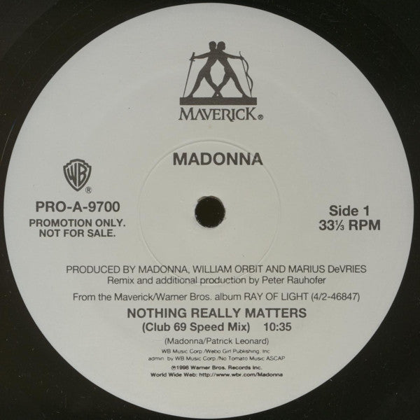 Madonna : Nothing Really Matters (12", Promo)