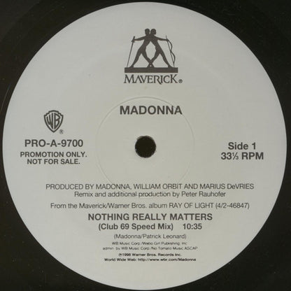 Madonna : Nothing Really Matters (12", Promo)