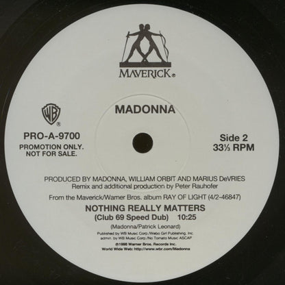Madonna : Nothing Really Matters (12", Promo)