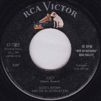 Boots Brown And His Blockbusters : Cerveza / Juicy (7", Single, Ind)