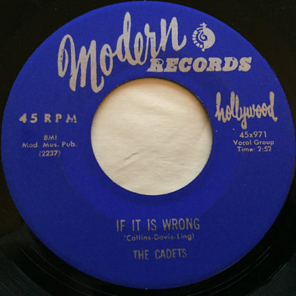 The Cadets : Do You Wanna Rock / If It Is Wrong (7", Unofficial)