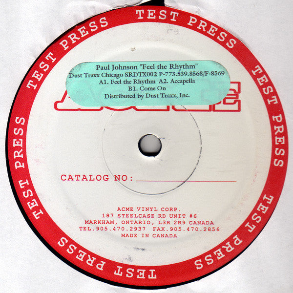 Paul Johnson : Feel The Rhythm (12", TP)