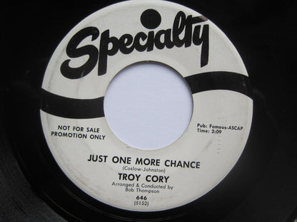 Troy Cory : Down On The Beach / Just One More Chance (7", Promo)
