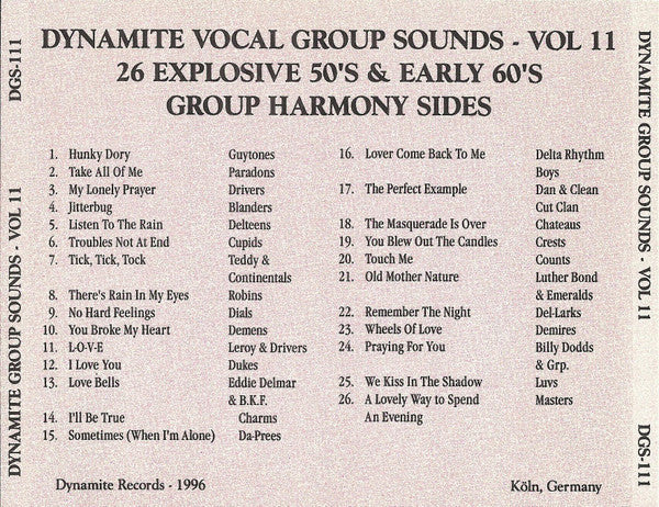 Various : Dynamite Group Sounds Vol. 11 - 26 Explosive Group Harmony Sides! (CD, Comp)