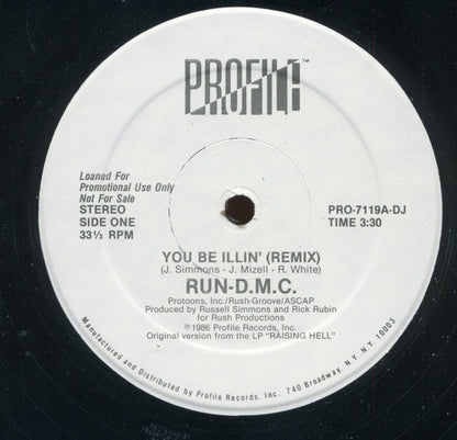 Run-DMC : You Be Illin' / Hit It Run (12", Promo)