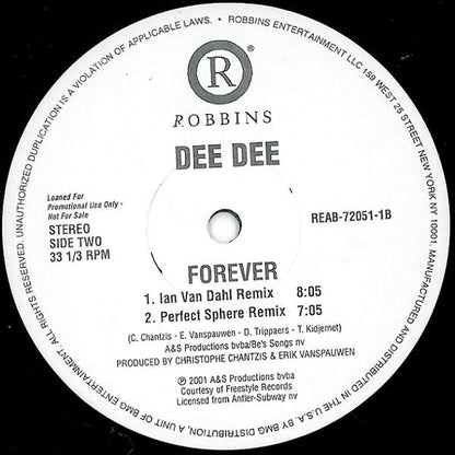 Dee Dee : Forever (12", Promo)