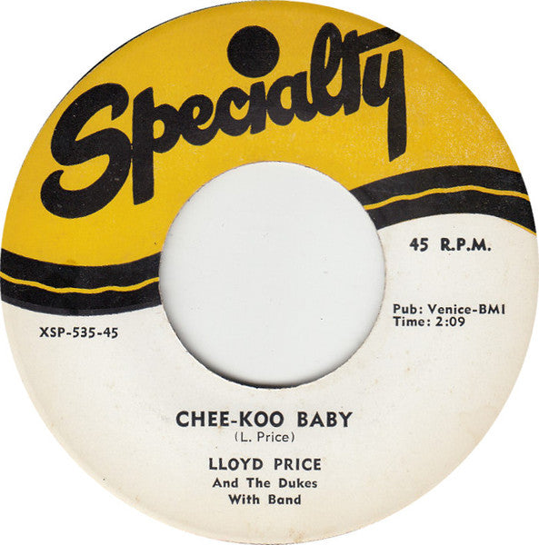 Lloyd Price And The Dukes (15) With Unknown Artist : Chee-Koo Baby / Oo-Ee Baby (7", RP)