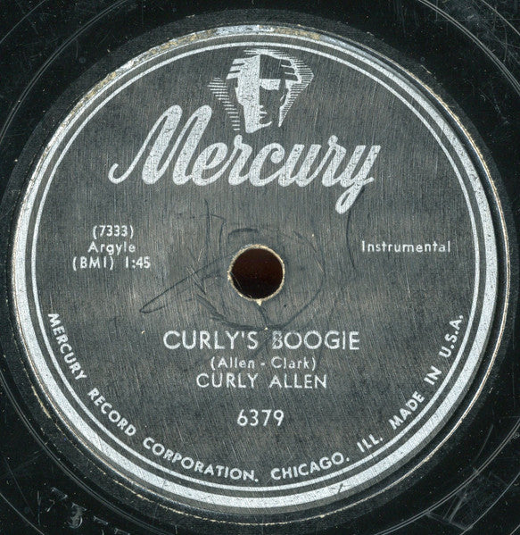 Curly Allen : Curly's Boogie / Stompin At The Savoy (10")