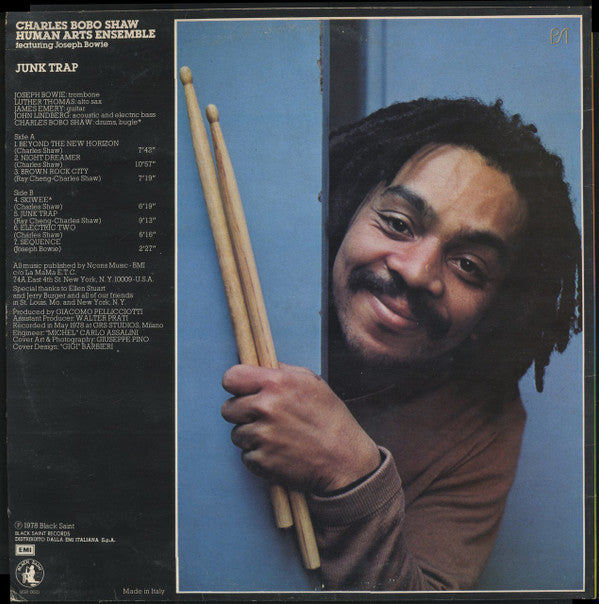 Charles Bobo Shaw / The Human Arts Ensemble Featuring Joseph Bowie : Junk Trap (LP, Album)