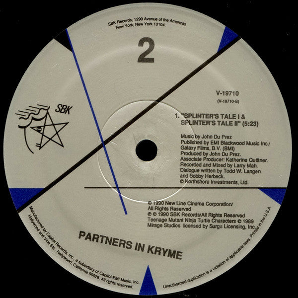 Partners In Kryme : Turtle Power (12", Single)