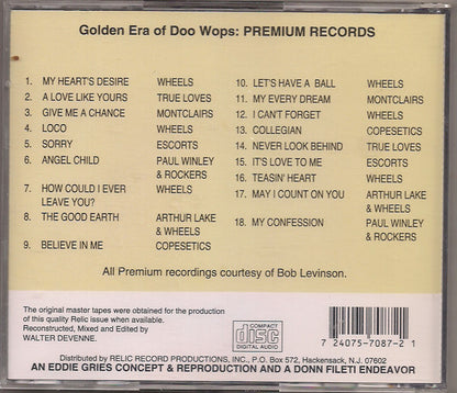 Various : The Golden Era Of Doowops: The Groups Of Premium Records (CD, Comp)