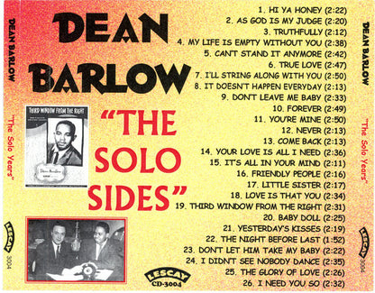 Dean Barlow : The Solo Sides (CDr, Comp, Unofficial)