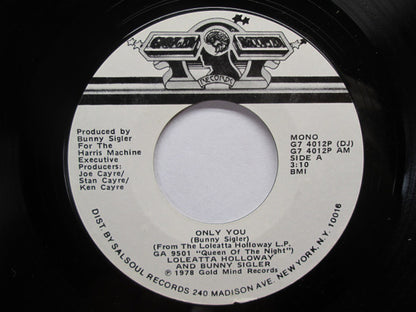 Loleatta Holloway And Bunny Sigler : Only You (7", Mono, Promo, Styrene)