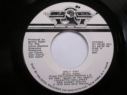 Loleatta Holloway And Bunny Sigler : Only You (7", Mono, Promo, Styrene)