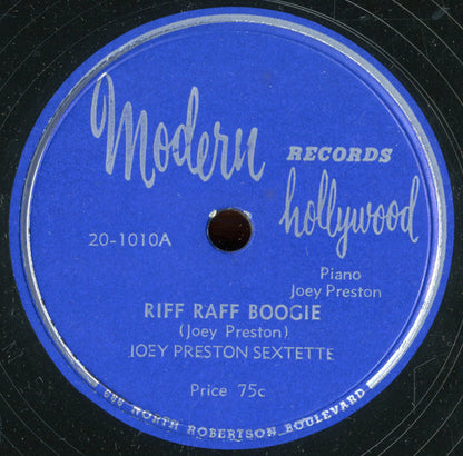 Joey Preston Sextette : Riff Raff Boogie / The Man I Love (Shellac, 10")