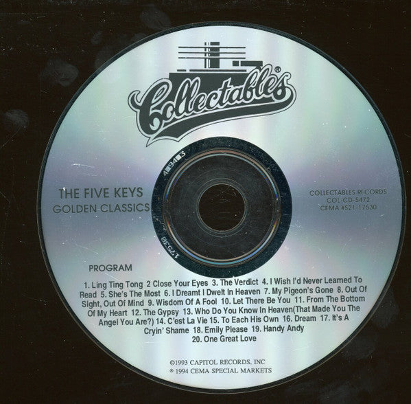 The Five Keys : Golden Classics (CD, Comp)