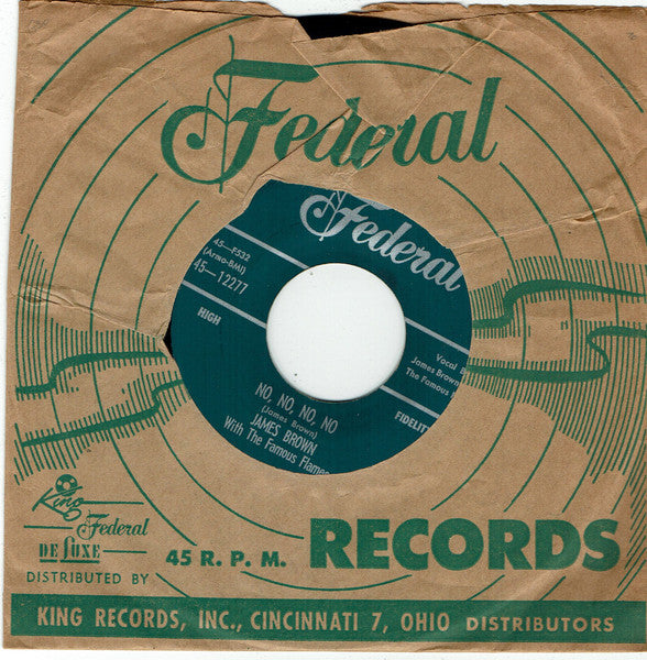 James Brown & The Famous Flames / James Brown : No, No, No, No / Hold My Baby's Hand (7", Single)