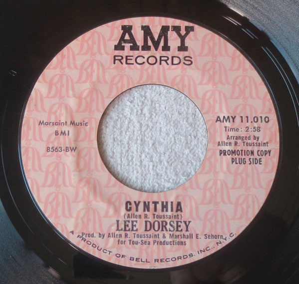 Lee Dorsey : Cynthia / I Can't Get Away (7", Single, Promo, Styrene)
