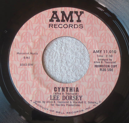 Lee Dorsey : Cynthia / I Can't Get Away (7", Single, Promo, Styrene)